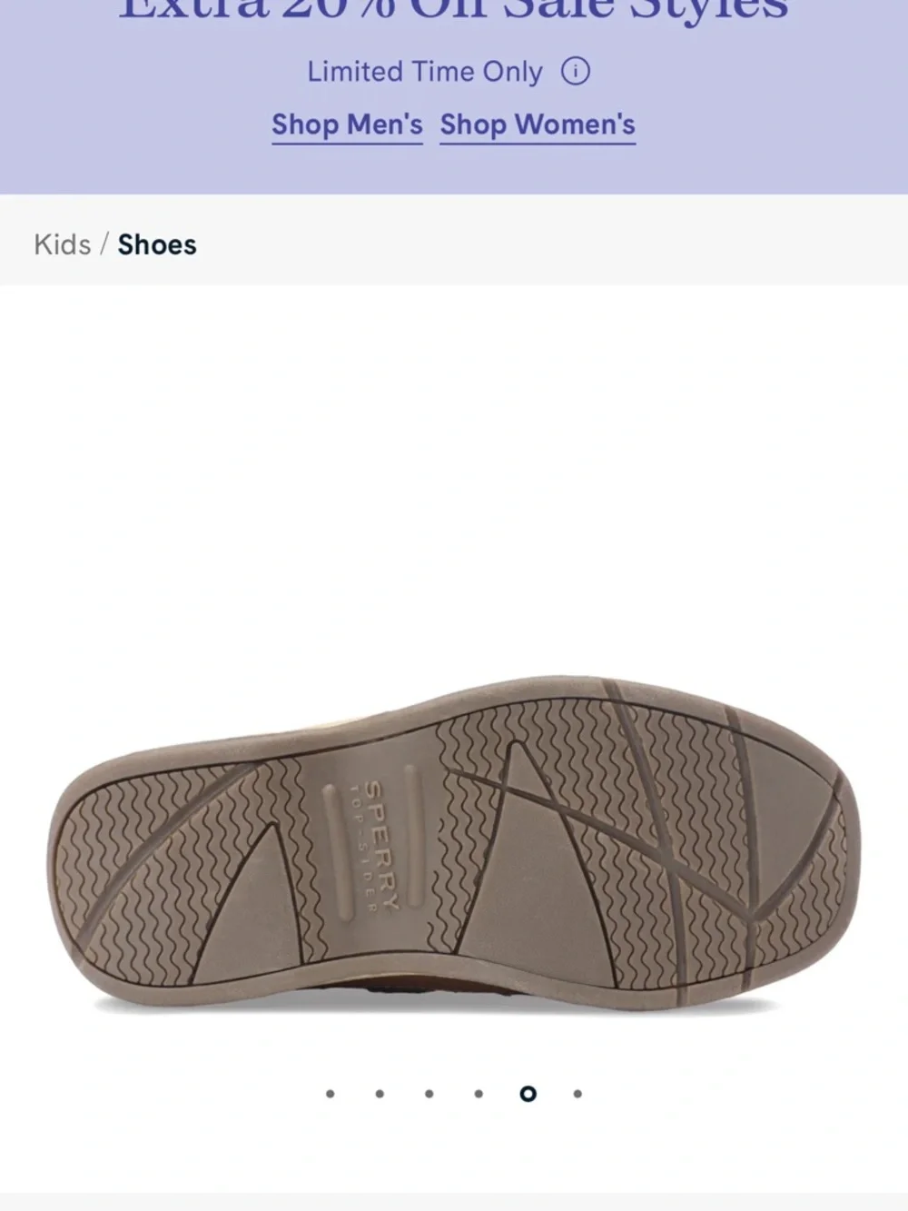Kids Sperry Brown Boat Shoe with Tan Accents